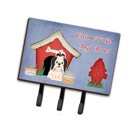 Carolines Treasures Dog House Collection Shih Tzu Black and White Leash or Key Holder BB2842TH68